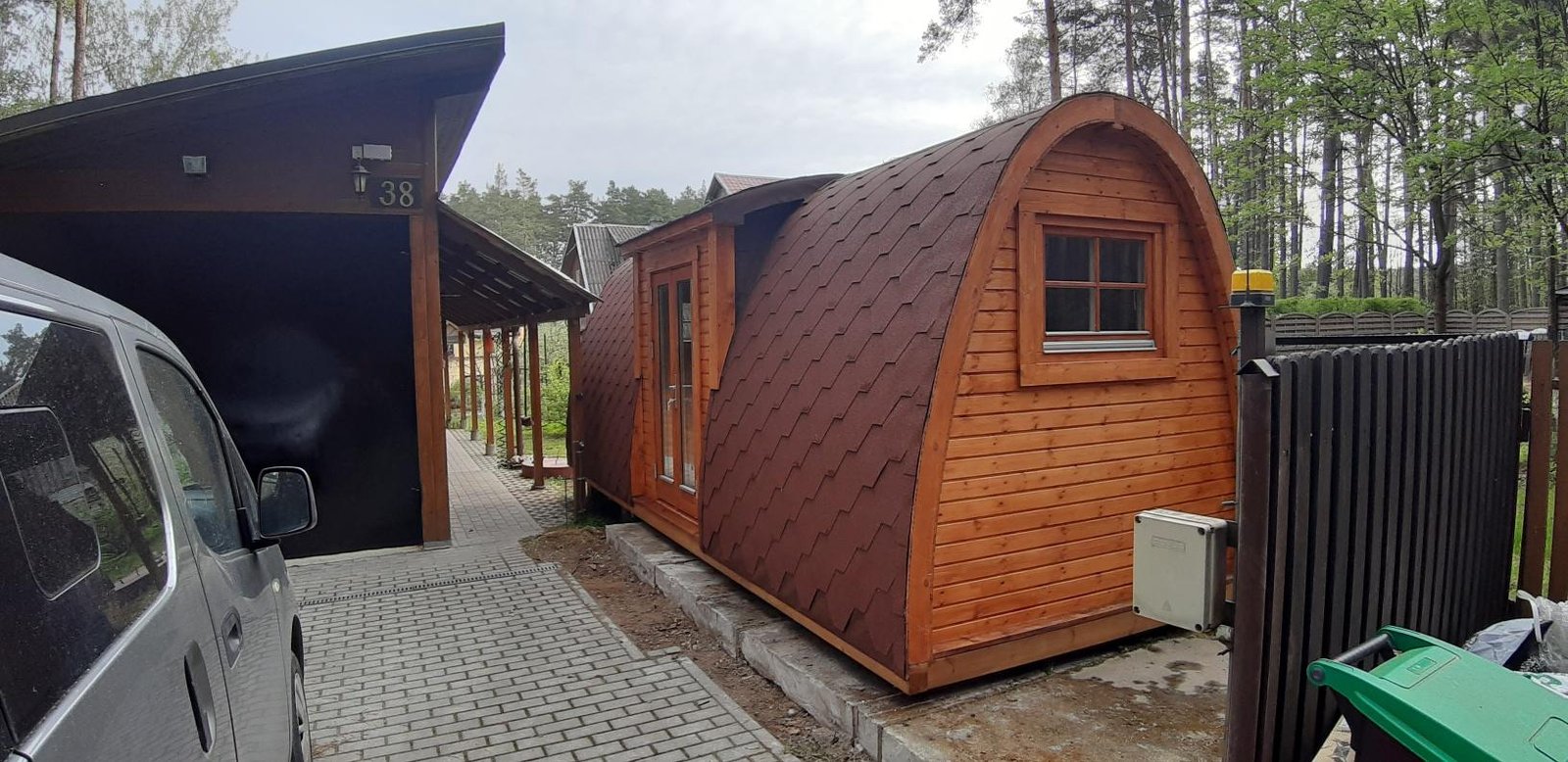 Camping pod for sale in Canada & the USA. Glamping pod for sale with side entrance20190507_093341_resized