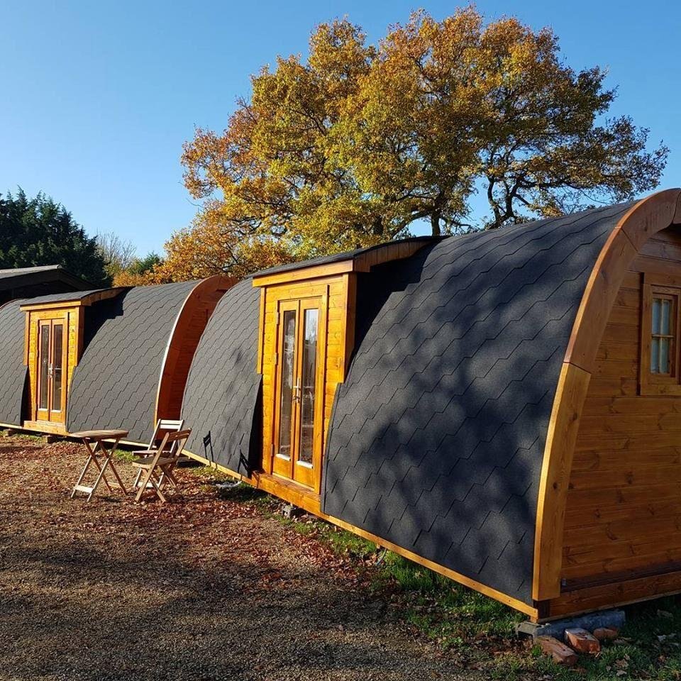 Camping pod for sale in Canada & the USA. Glamping pod for sale with side entranceInsulated pod 6.6 m