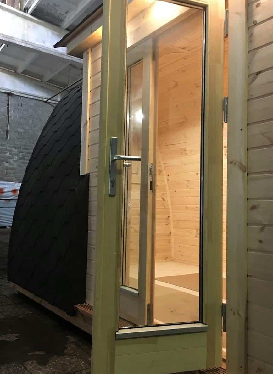 Camping pod for sale in Canada & the USA. Glamping pod for sale with side entranceJ0ITHKPw