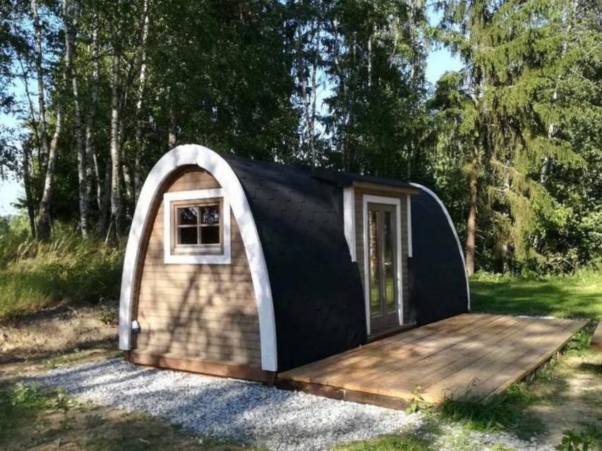 Camping pod for sale in Canada & the USA. Glamping pod for sale with side entranceLuxury Pod with side entrance