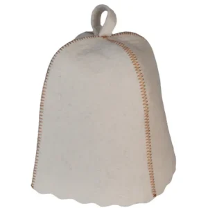 TESLI WHITE Natural Felt Sauna Hat