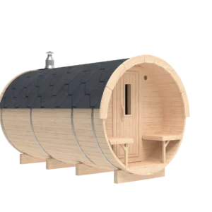14' 9" (4.5 meters) Outdoor Barrel Sauna