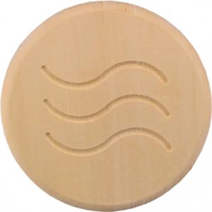 TESLI CIRCULAR Sauna Vent Cover D125 with Stainless Steel Mounting Piece