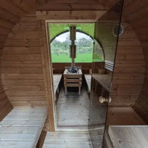 Without PorchWith Change roomSauna Room: 160 inches(4062 mm)Change room: 59 inches(1500 mm)